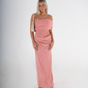 Benni Nico Off-Shoulder Maxi Dress Pink
