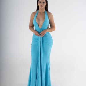 Babyboo Rosetta Maxi Gown Aqua Blue